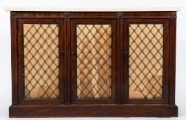 An early 19th Century mahogany low side cupboard:,