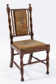 A child's Victorian yew-wood chair:,