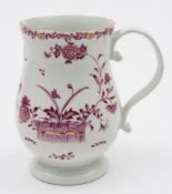 A Derby bell-shaped mug: with scroll handle,