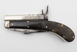 A 19th century knife pistol by  Unwin and Rodgers , Sheffield:,