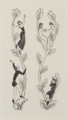* Eric Gill [1882-1940] - 
Border from The Canterbury Tales: 
wood engraving circa 1927,