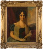 English School early 19th Century-
Portrait of Mary Ann Elizabeth Adams (nee Patten), born c.