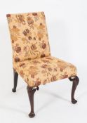 A George II carved mahogany side chair:,