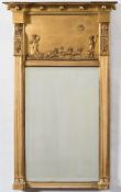 An early 19th Century giltwood and gesso pier mirror:,