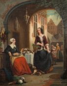 Henri Gommarns Carpentero [1820-1874]-
'An archway at the market':-
signed and dated 186? bottom