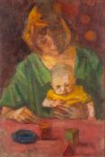 Attributed to Robert Organ [b. 1933]-
Mother and child:-
oil on canvas
75 x 50.5cm.

* Biography.