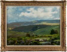 Thomas Edwin Mostyn [1864-1930]-
A Dartmoor Valley:-
signed bottom right
oil on canvas
49.5 x 67cm.