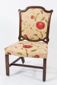 A George III carved mahogany side chair:, in the Chippendale manner,