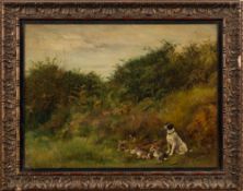 James Hardy [1832-1889]-
Rabbiting:-
signed bottom left
oil on board
28 x 38cm.