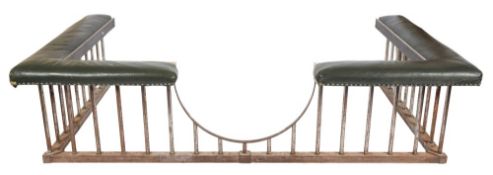 A steel and padded club fender:,