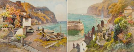 Ernest William Haslehust [1866-1949]-
Clovelly; A coastal village:-
two,
