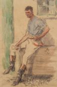 Circle of Charles Johnson Payne, 'Snaffles' [British 1884-1967]-
Stable groom,