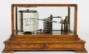 An eight-tier oak cased barograph.