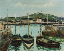 * Jacques Bouyssou [1926-1997]-
Cherbourg Harbour:-
signed,