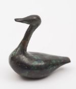 Guy Taplin (b 1938)
Bronze Goose: signed G. Taplin, numbered 2/25, 7cm. long, 6.7cm. high.