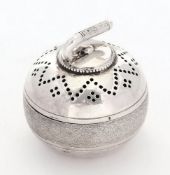 A Scottish silver novelty curling stone pomander maker Hamilton & Inches, Edinburgh,