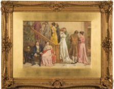 George Goodwin Kilburne [1839-1924]-
'The Next Dance':-
signed bottom left
watercolour
36 x 53cm.