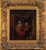 Manner of Gerard Dou [18th Century]-
Figures in a doorway,