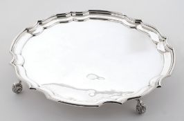 An Elizabeth II silver salver, maker E.A.W.