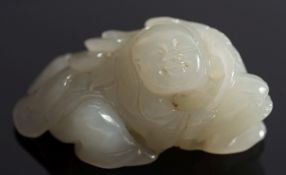 A Chinese jade carving of Liu Hai;