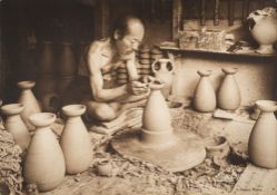 * Herbert George Ponting [1870-1935] -
A Japanese Potter
carbon print:-
34.2 x 48.7cm.