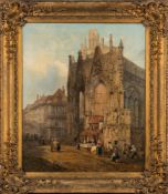 Attributed to Henry Thomas Schaefer [1815-1873]-
Rouen Cathedral:-
oil on canvas
75 x 62cm