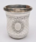 A mid 19th century French silver beaker, maker Cesar Tonnelier,