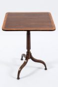 An early 19th Century mahogany, partridgewood and inlaid rectangular occasional table:,