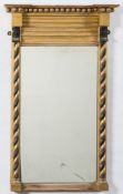 A 19th Century giltwood and gesso pier mirror:,
