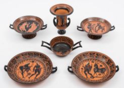 Six pieces of Italian Etruscan-style terracotta: in the manner of Guistiniani,