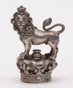 A Georgian silver finial, maker RB,