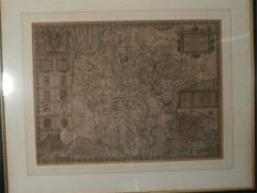 SPEED, John - Devonshire,: a hand-col. map, 51 x 39cm. by John Sudbury & George Humble, f & g, c.