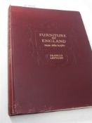 LENYGON, Francis - Furniture in England From 1660 to 1760,: Illustrated, , cloth, folio,