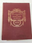LENYGON, Francis - Decoration in England,: Illustrated, cloth, fo., n.d.