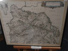 PONT, Timothy - Caricta Borealis : [Scotland], hand coloured map, 520 x 420 mm, framed & glazed,