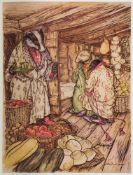 GRAHAME, Kenneth - The Wind in the Willows,: 12 tipped-in plates after Arthur Rackham, calf, s.-c.