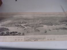 PLYMOUTH PANORAMA : ' Plymouth ', supplement to the Illustrated London News, November 14th, 1872,