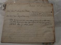 Twelve 18th and 19th century Deeds:.