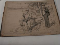 ARMOUR, George Denholm - American Visitor,: pen and ink sketch, signed, 255 x 340mm.