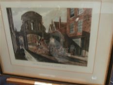 Hunt after Herring, Going to Lincoln Fair: - a coloured engraving, F Rosenberg - after J Pollard,