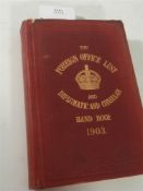 FOREIGN OFFICE LIST 1903 : maps, org. cloth, 8vo, 1903.