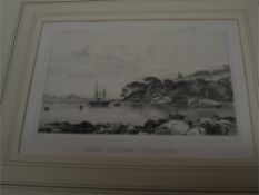 PLYMOUTH : a collection of ten mounted 19th century uncoloured lithographs, many by C.