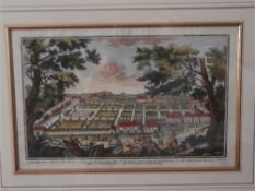 ITALIAN VIEWS: A hand-coloured copper engraving by P.