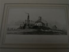 INDUSTRIAL ARCHAEOLOGY : COAL MINES - a large collection of 36 uncoloured mounted prints by W.
