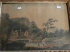 Francis Jukes [1745-1812] after Thomas Walmsley-
View near Crogen on the River Dee;