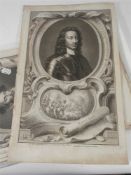 HISTORICAL PORTRAITS : a collection of 20 copper engravings  (and a few others), mid-18th cent.