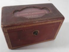 A leather-mounted vade-mecum with glazed lid:.