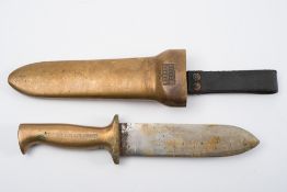 A standard pattern diver's knife by C E Heinke & Co, London:,