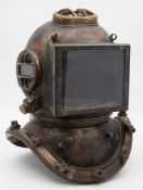A 12-bolt square faced diving helmet by A J Morse & Co, Boston:, number '3223' (matching),