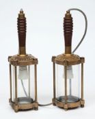 A pair of diver's hand lanterns by Siebe Gorman & Co Ltd , London:,